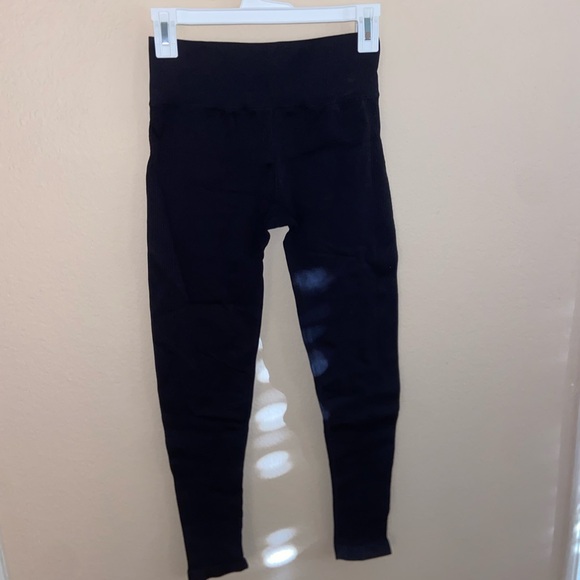 Super cute black yoga athletic leggings workout tights gym active wear bottoms - Picture 4 of 9